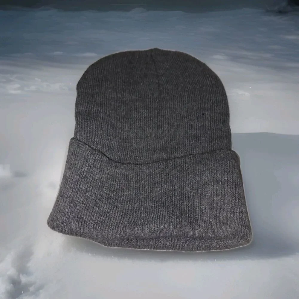 2 Pack Boys Knit Hat New Without Tags One Size  Winter Warm Grey Navy